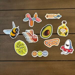 Colorful Sticker Set - Pack of 10